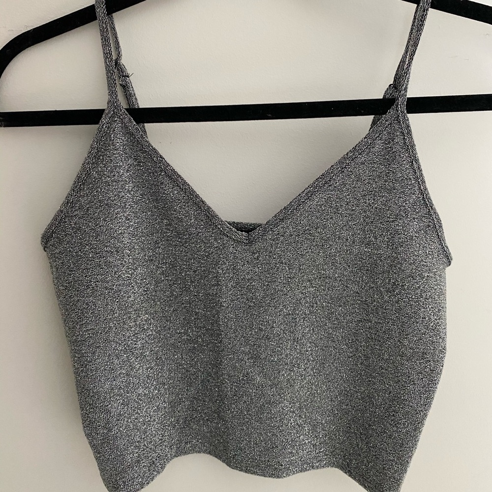 Forever 21 silver crop top